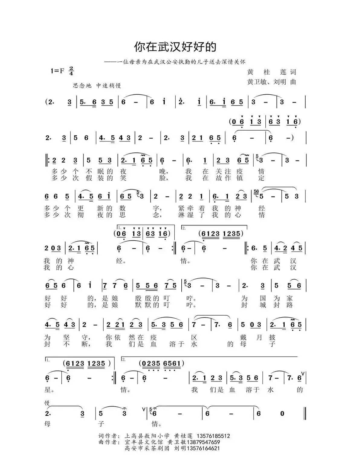 你在武汉好好的（一位母亲为在武汉公安执勤的儿子送去的深情关怀）