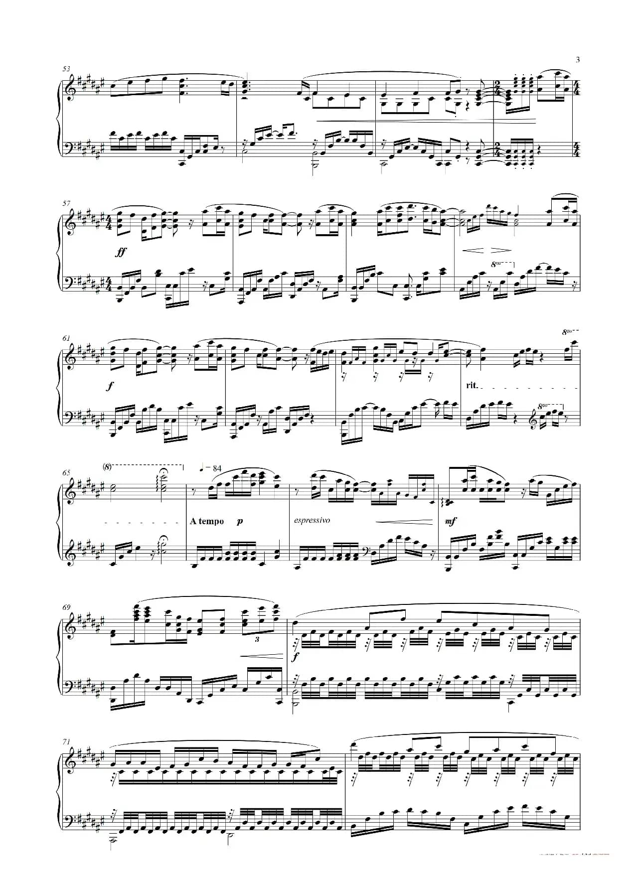  Uchiage Hanabi （打上花火）钢琴谱   （烟花 / 打ち上げ花火、下から見るか？横から見るか？ - ED）