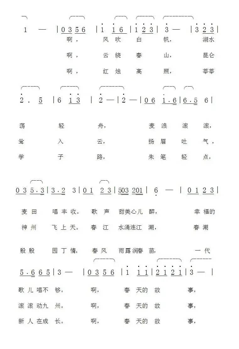 春潮颂（陈士应词张延道曲）