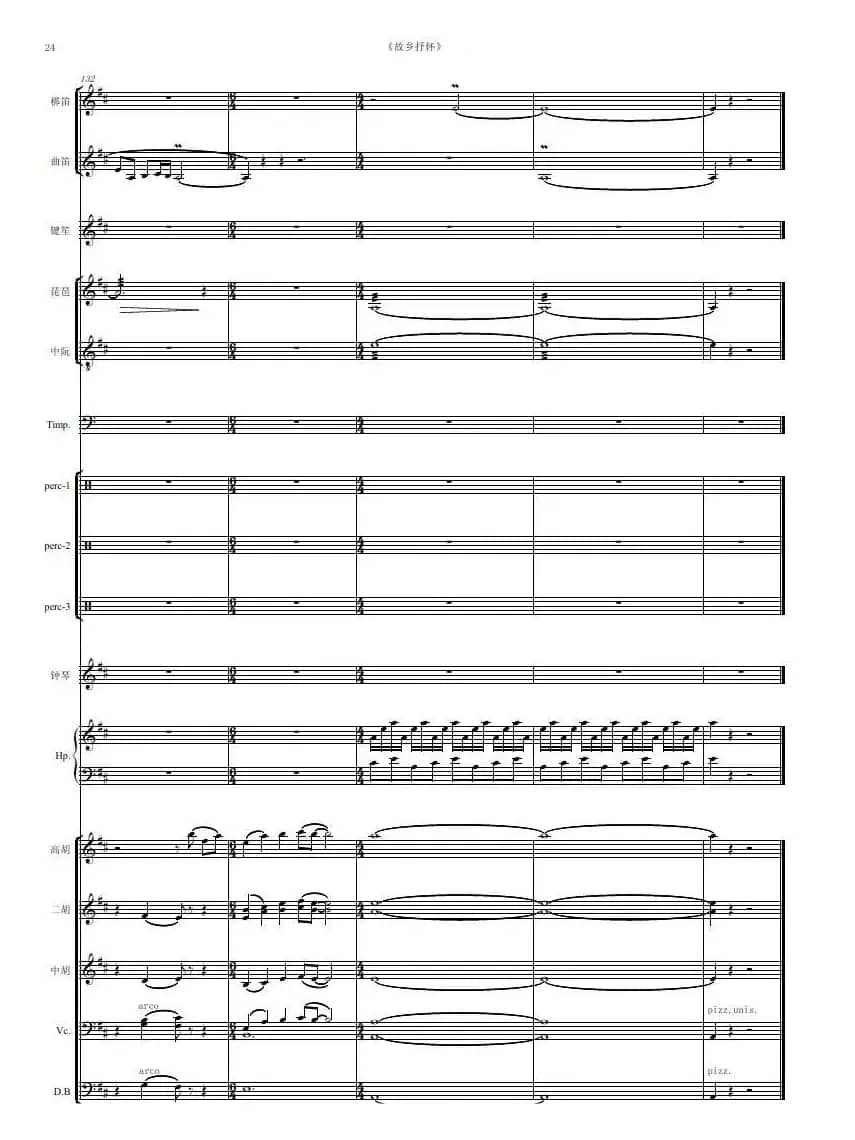 故乡抒怀（民族器乐曲总谱）