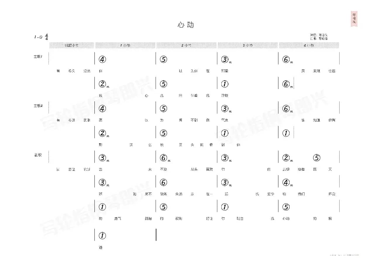 心动（简和谱）