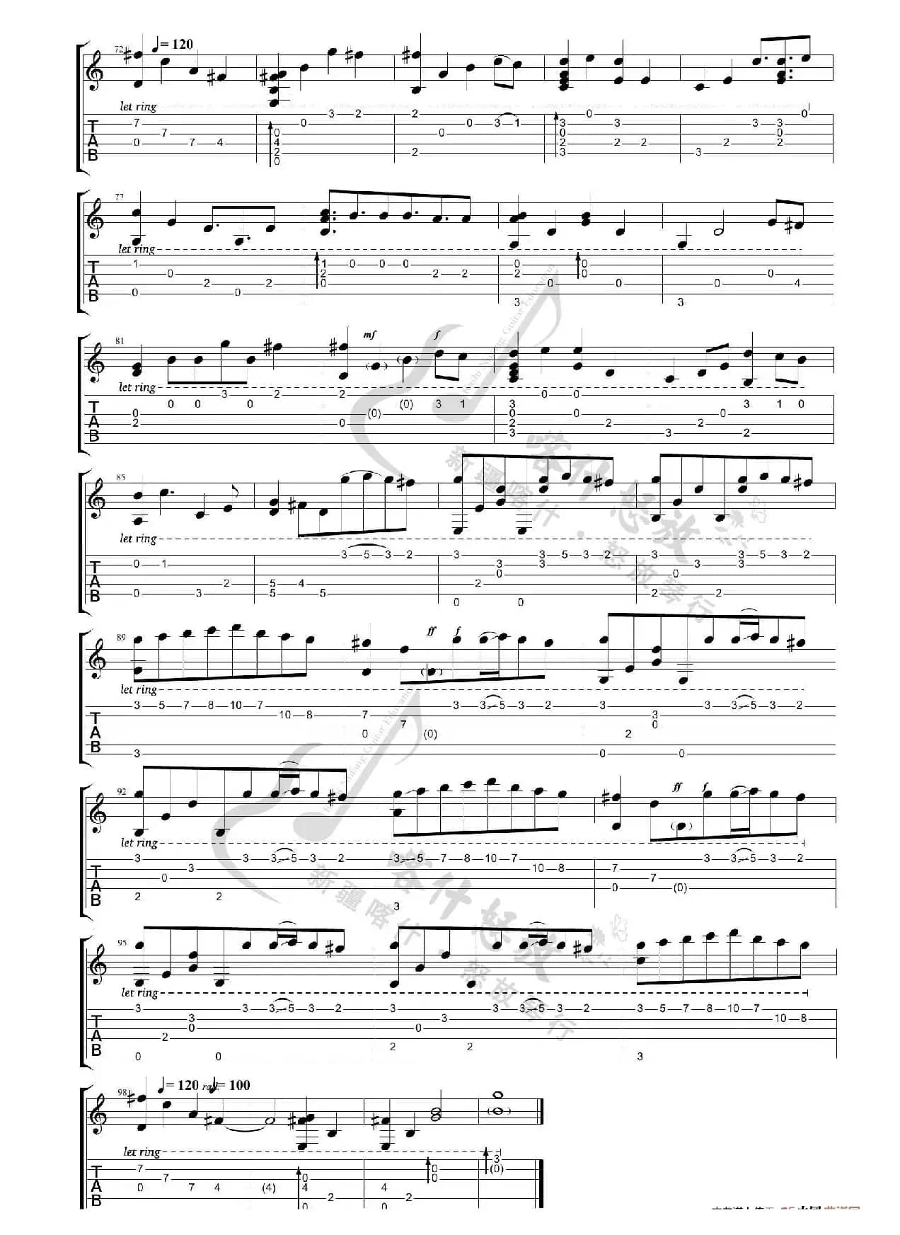 郑成河《River Flows In You》（指弹吉他谱）