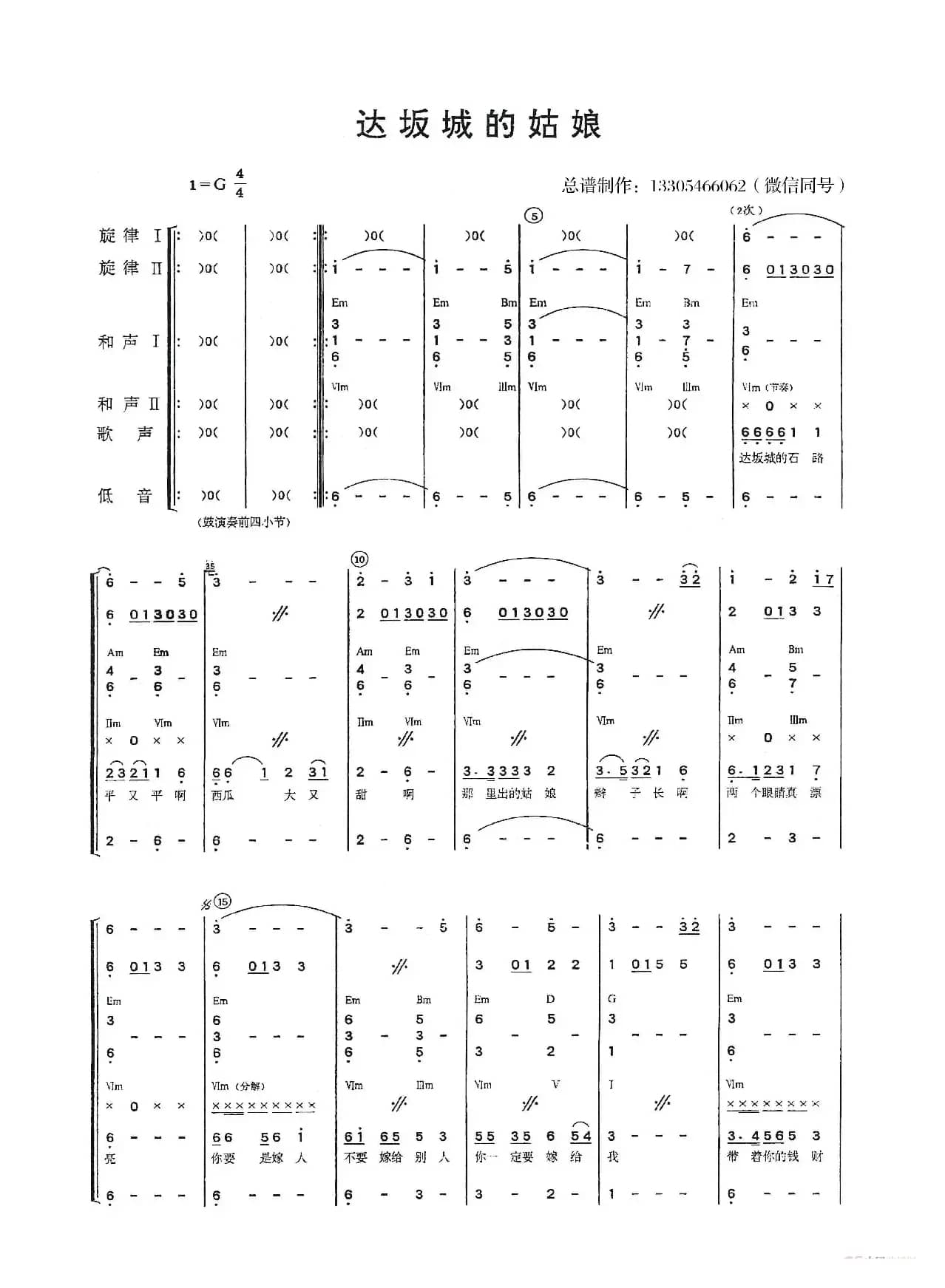 大阪城的姑娘（乐队总谱）