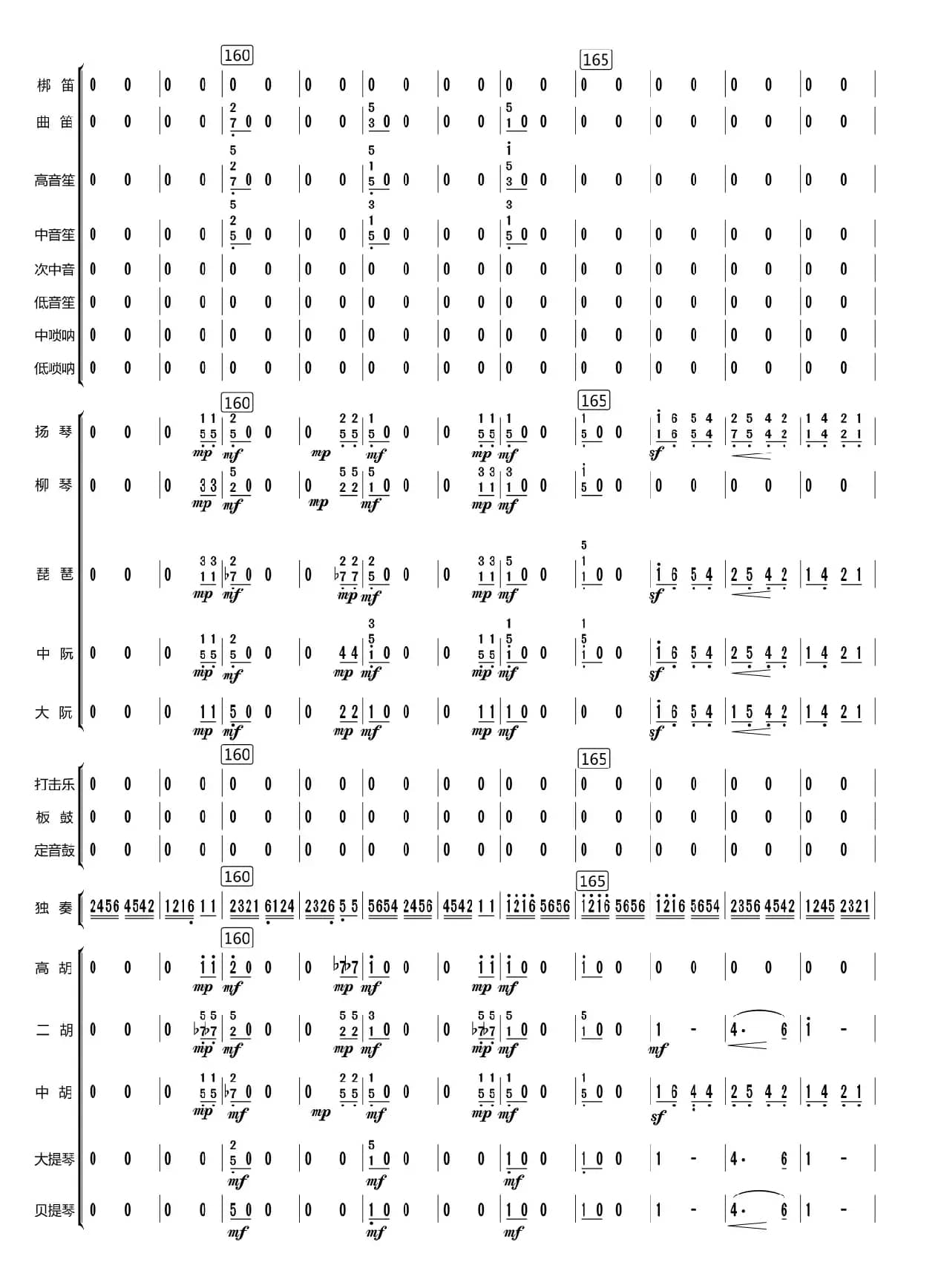 洪湖随想曲（总谱）