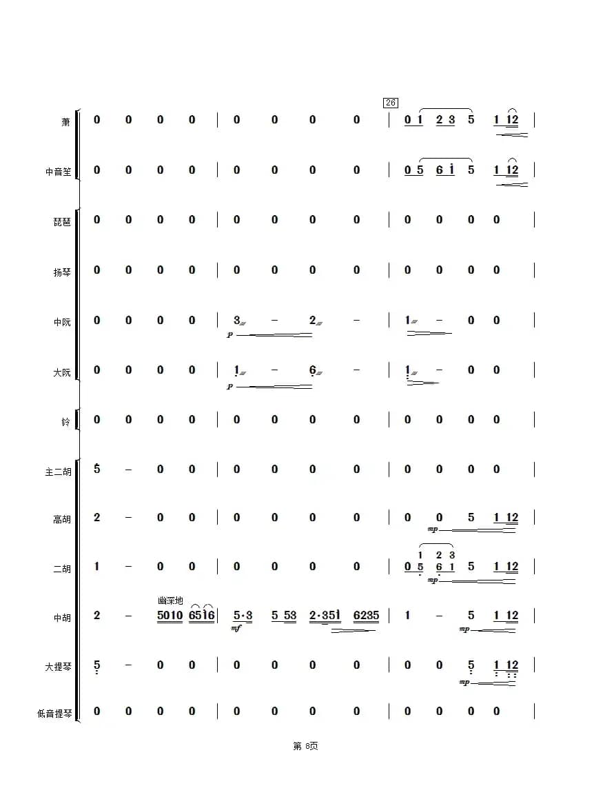 二泉映月（民乐合奏总谱）