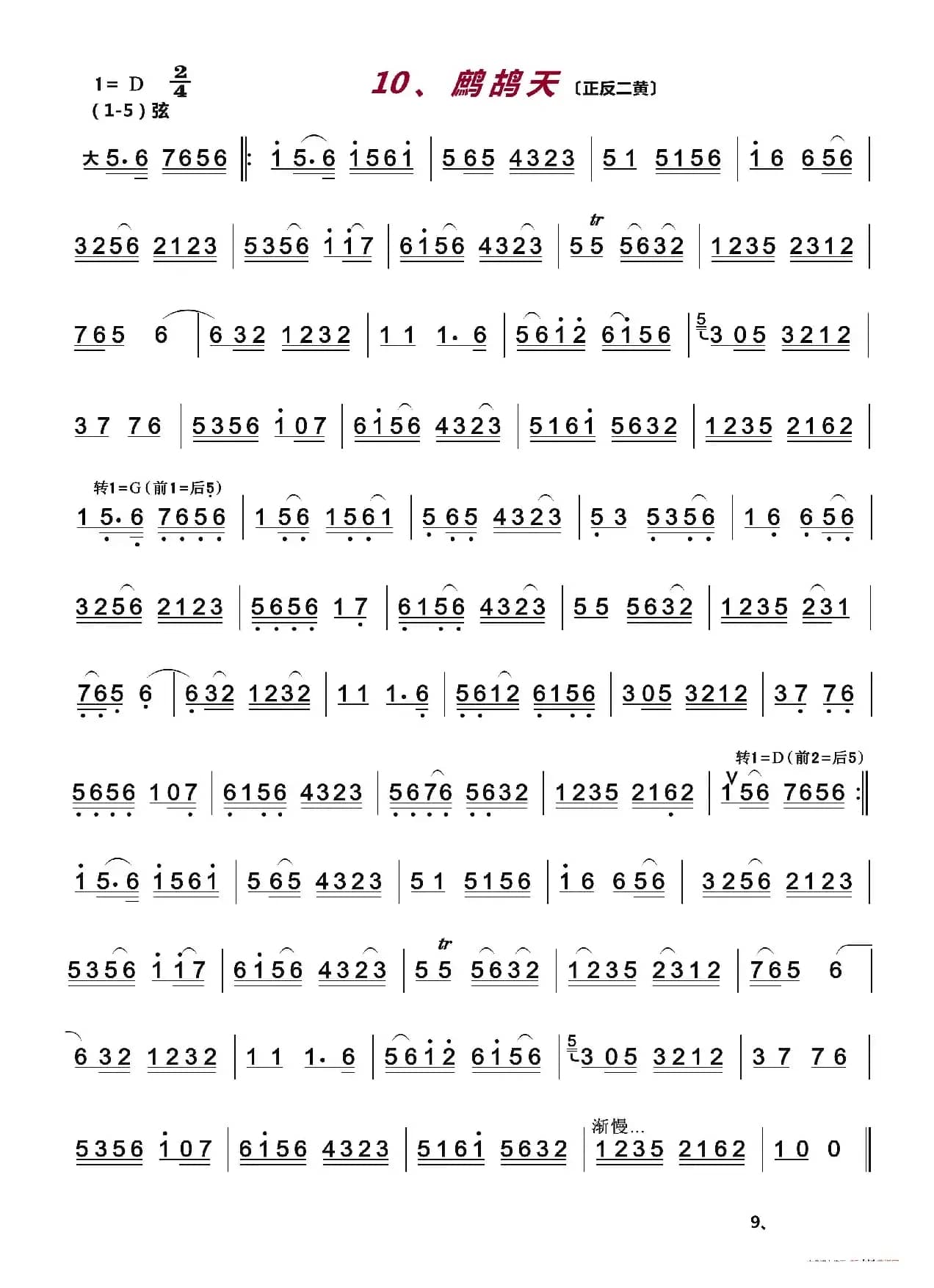 京剧伴奏曲牌13首