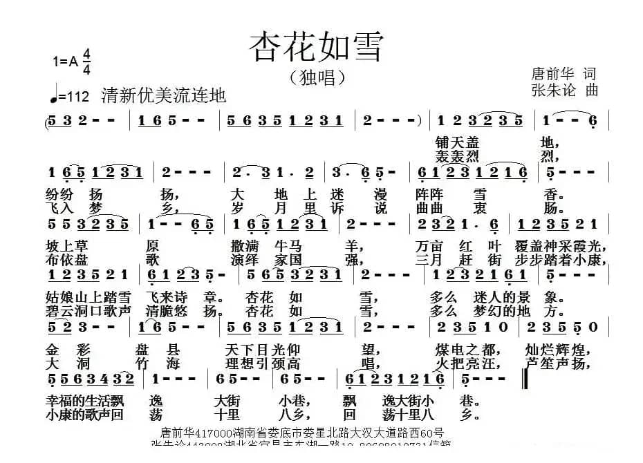 杏花如雪（唐前华词 张朱论曲）