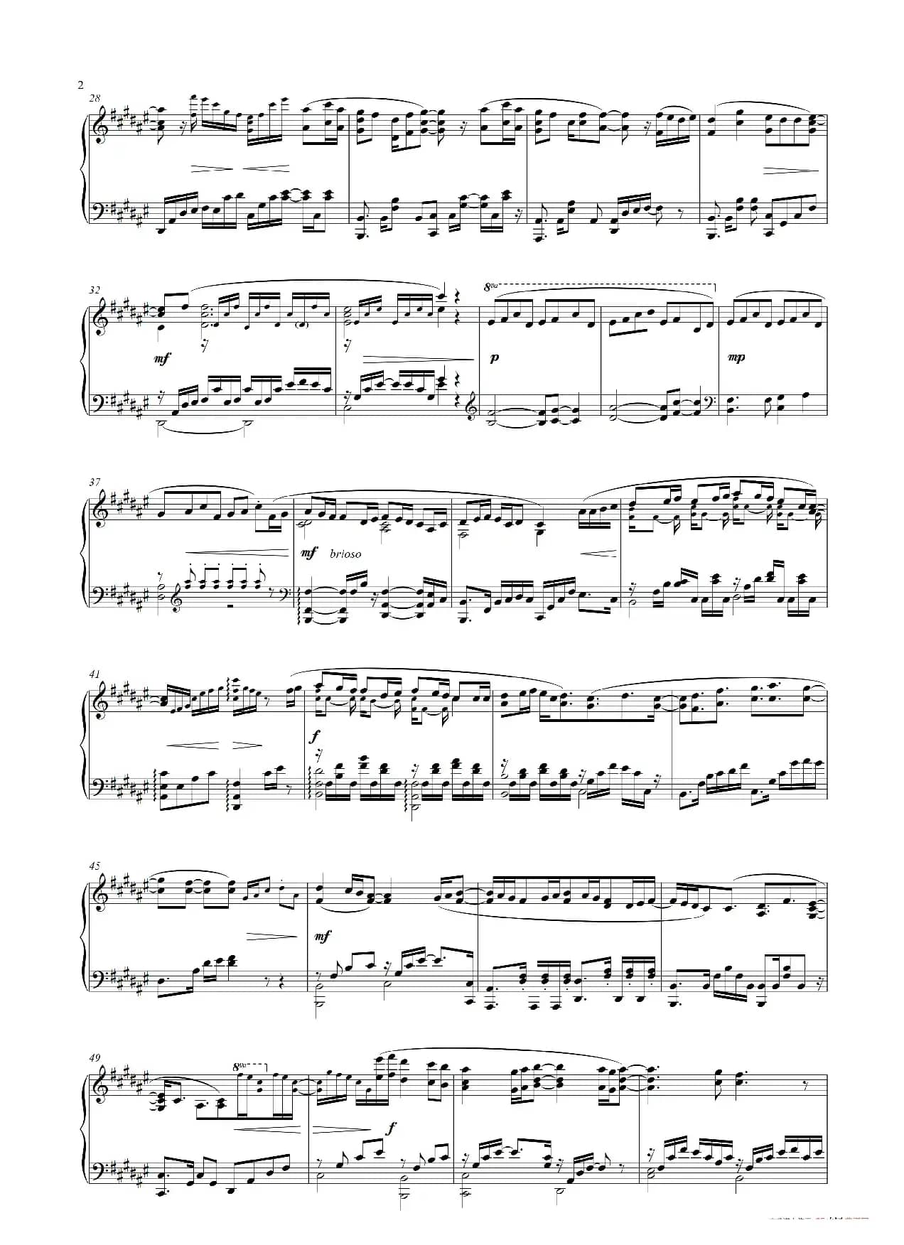  Uchiage Hanabi （打上花火）钢琴谱   （烟花 / 打ち上げ花火、下から見るか？横から見るか？ - ED）