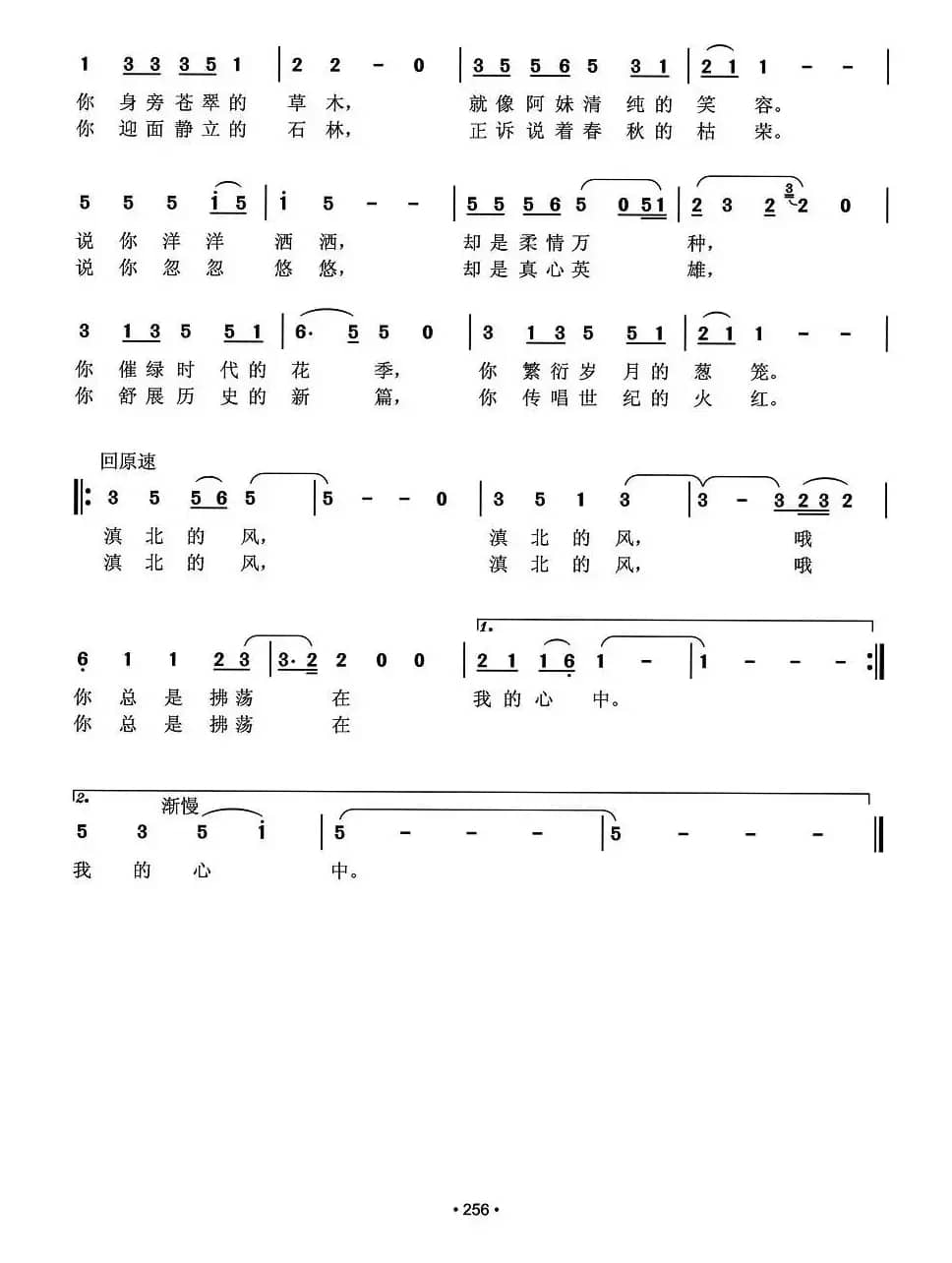 滇北的风（刘云龙词 曾腾芳曲）