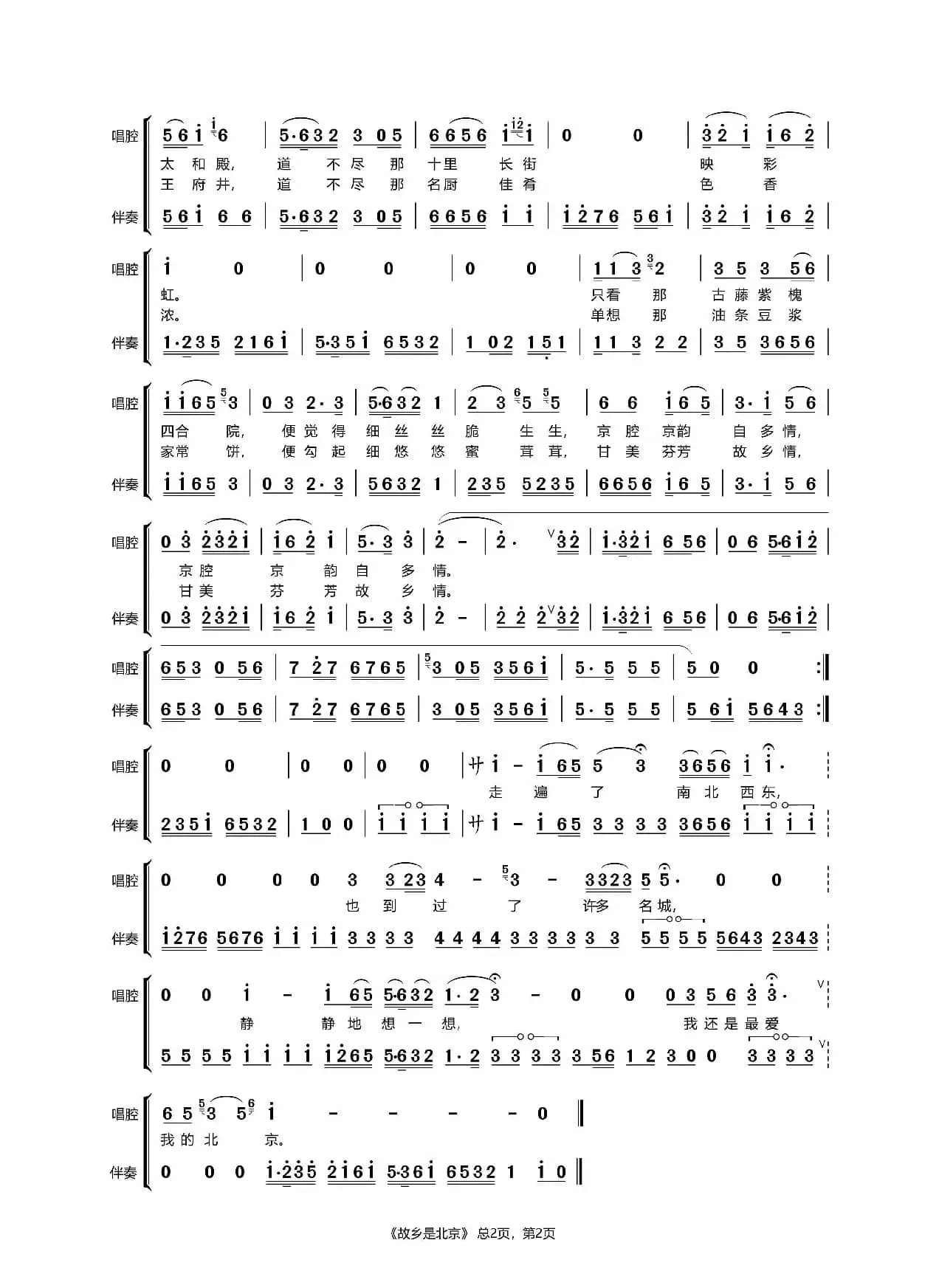 故乡是北京-李谷一（伴奏）