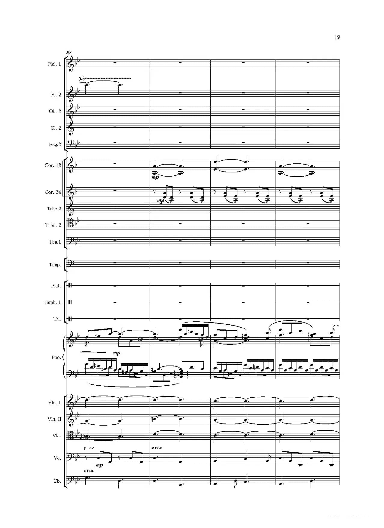 第二钢琴协奏曲（第一·二·三乐章）（管弦乐作品）