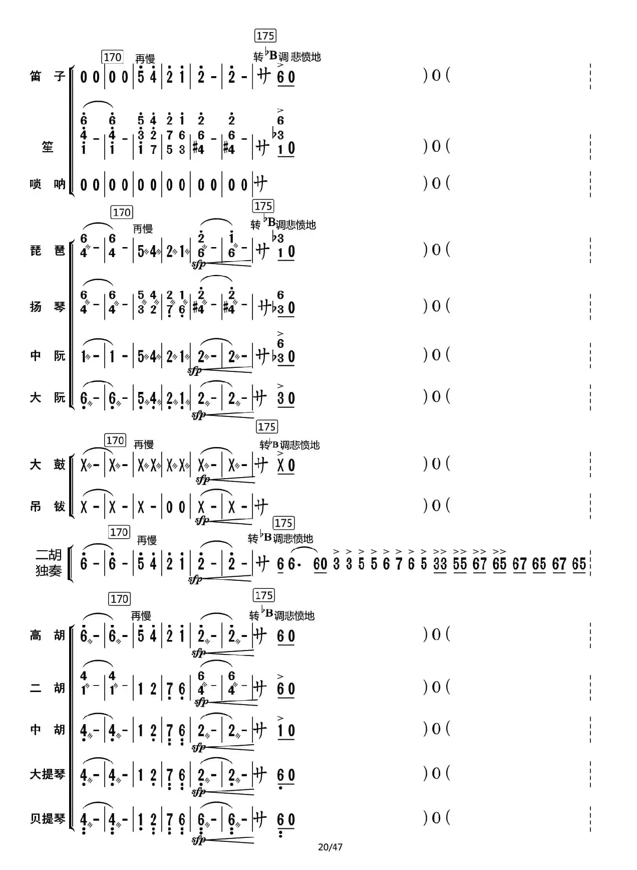 兰花花叙事曲（总谱）