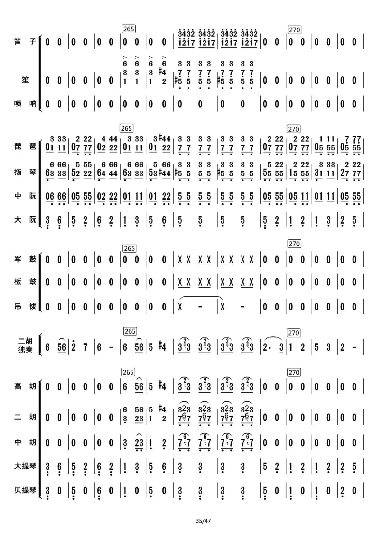 兰花花叙事曲（总谱）