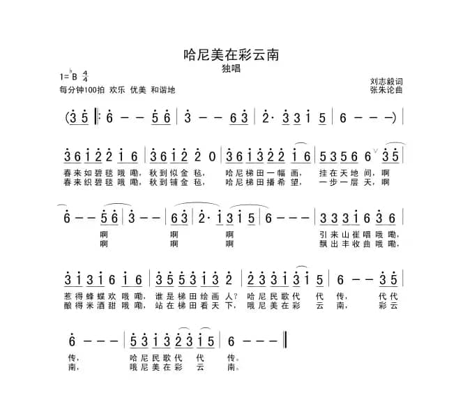 哈尼美在彩云南