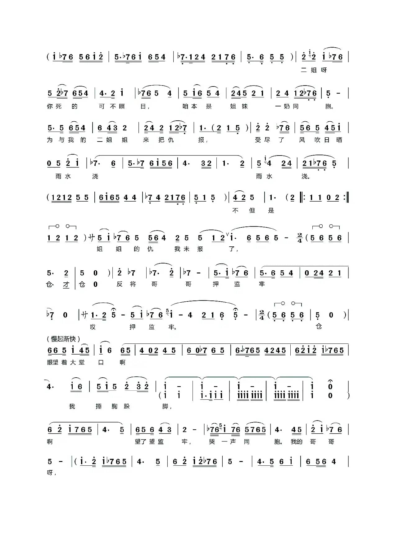 [眉户]一见哥哥上锁条（临猗县眉户剧团《杨三姐告状》选段）