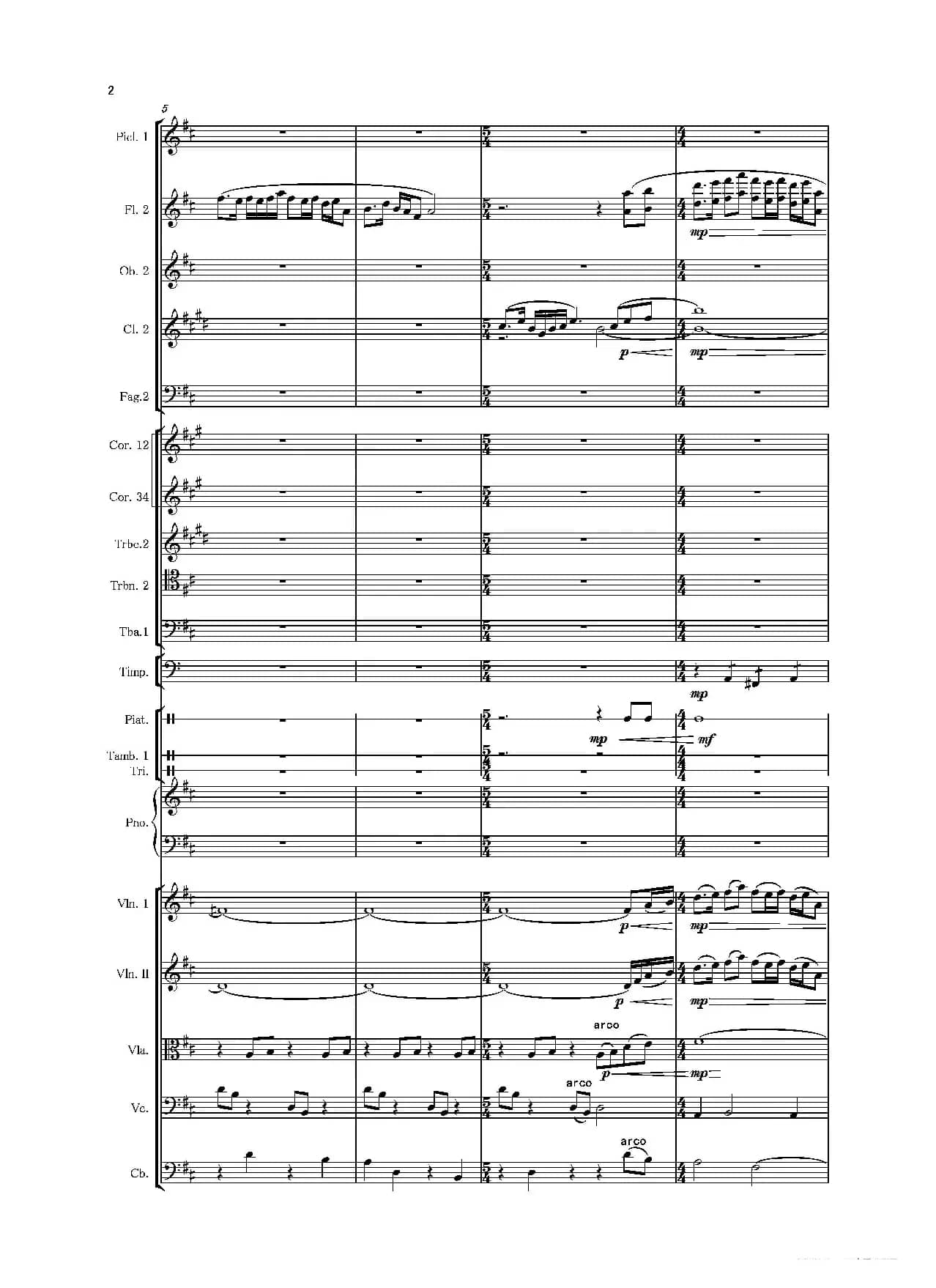 第二钢琴协奏曲（第一·二·三乐章）（管弦乐作品）