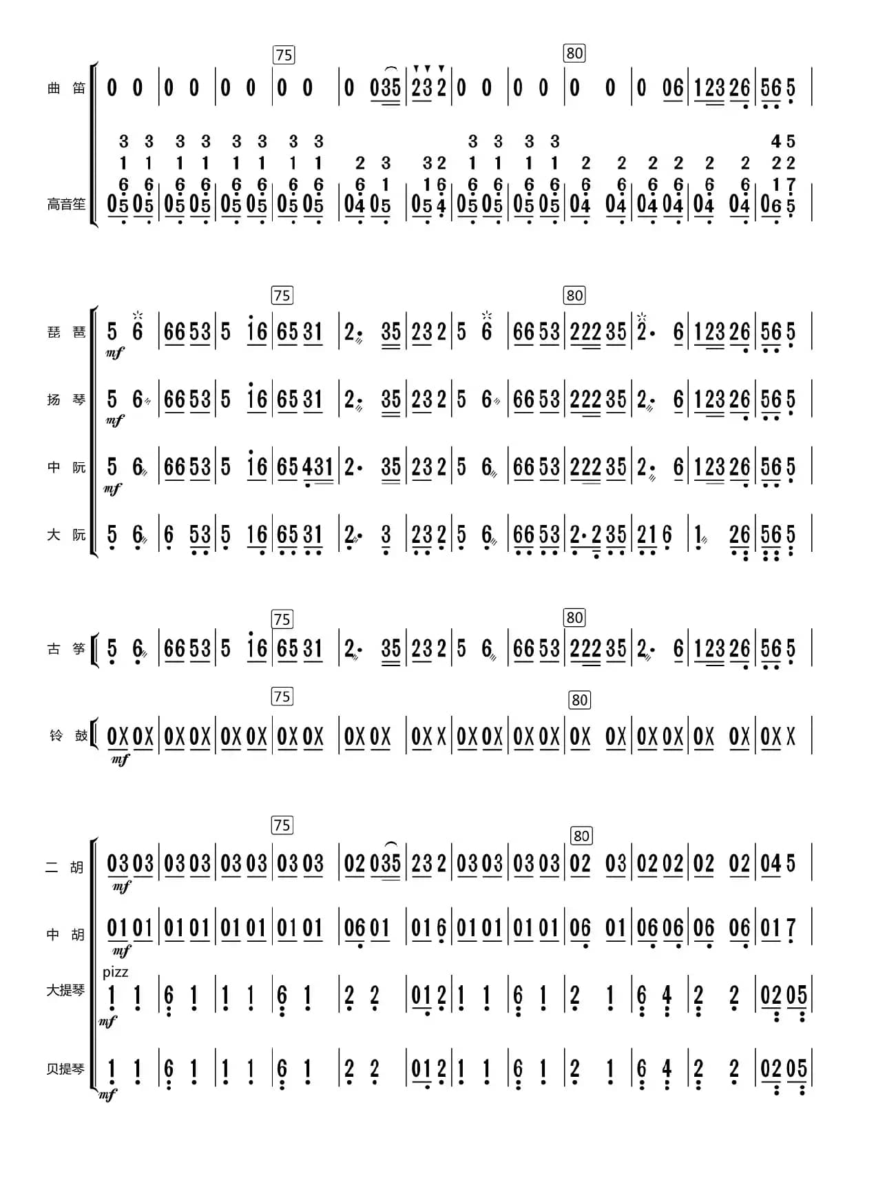 清清洋山河（总谱）