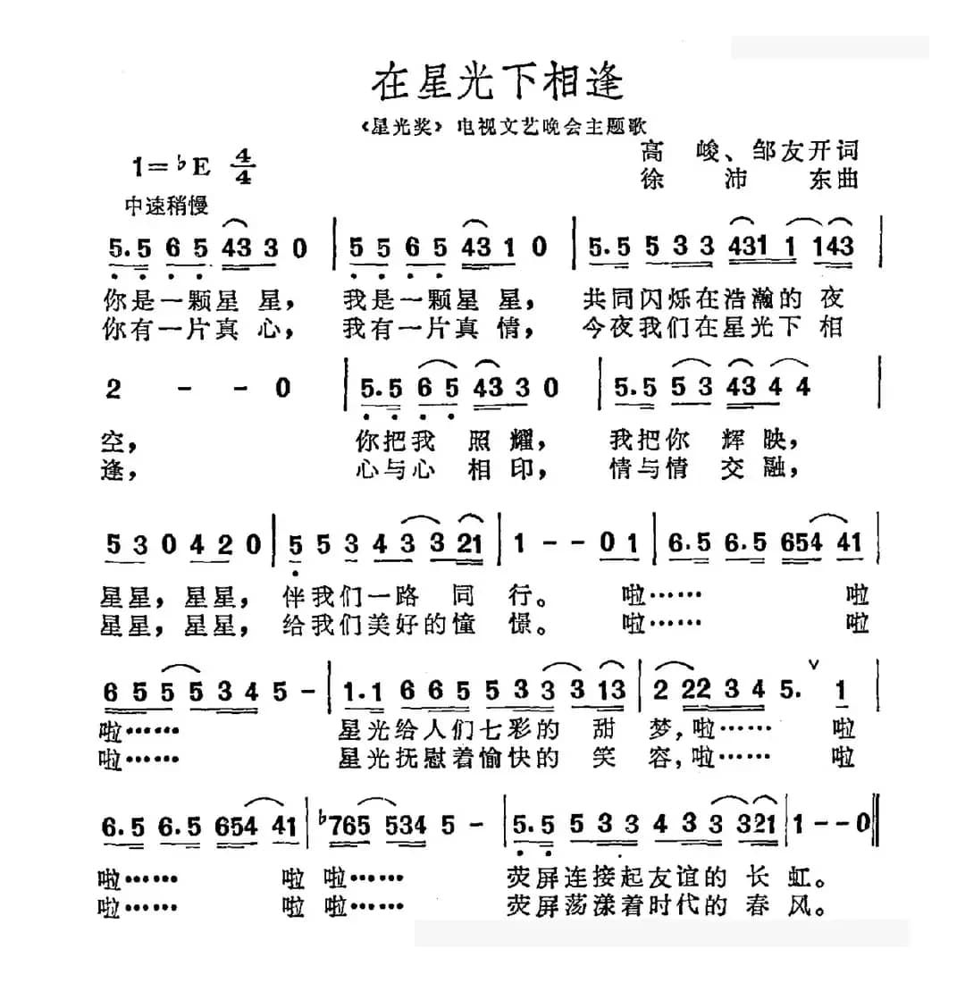在星光下相逢（《星光奖》电视文艺晚会主题歌）