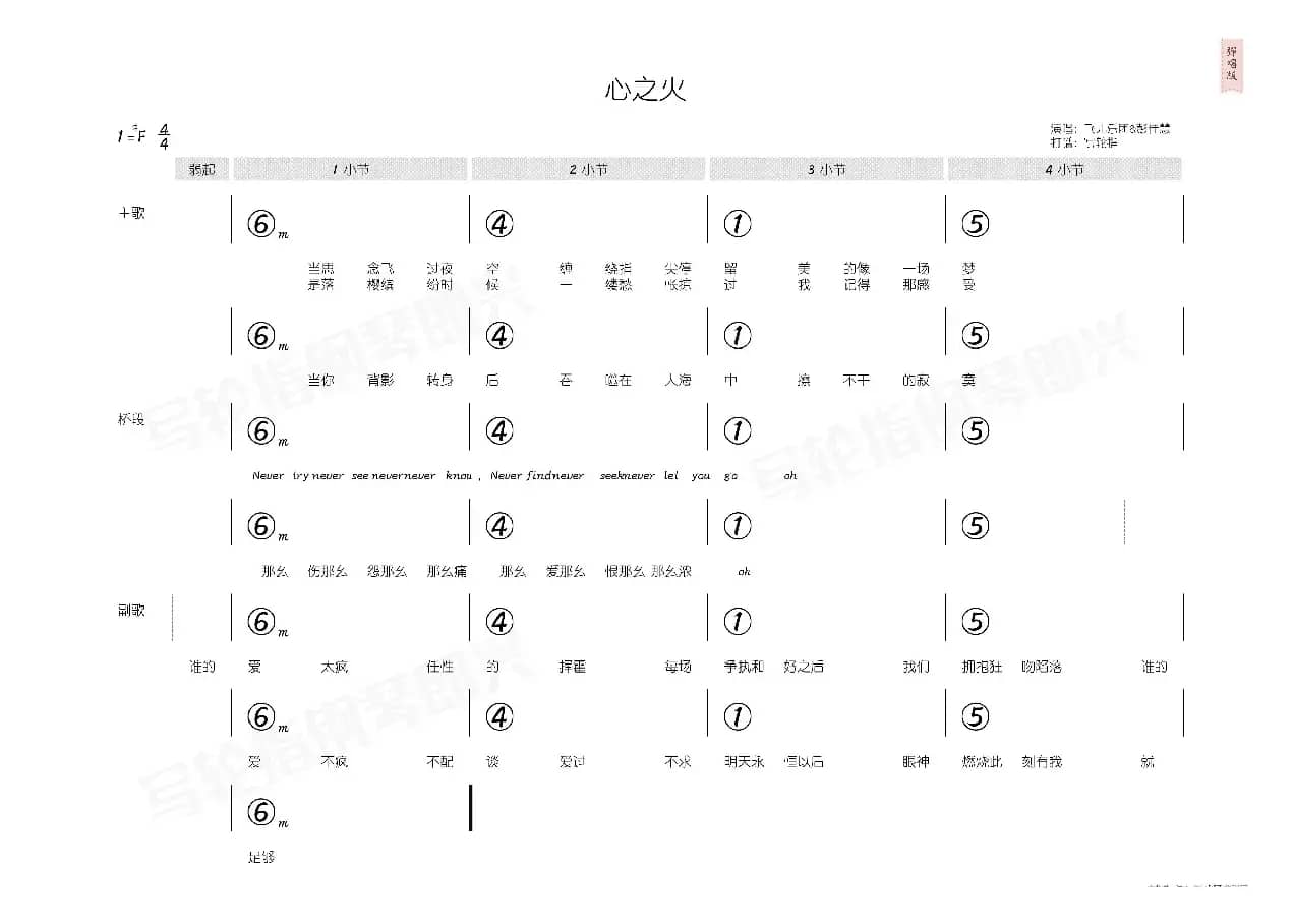 心之火（简和谱）