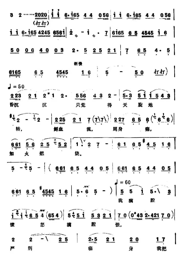 昏沉沉只觉得天旋地转（歌剧《古城春晓》选曲）