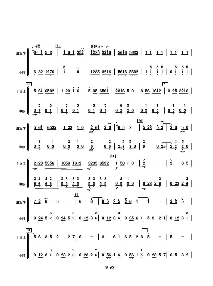 太湖美（中阮分谱）