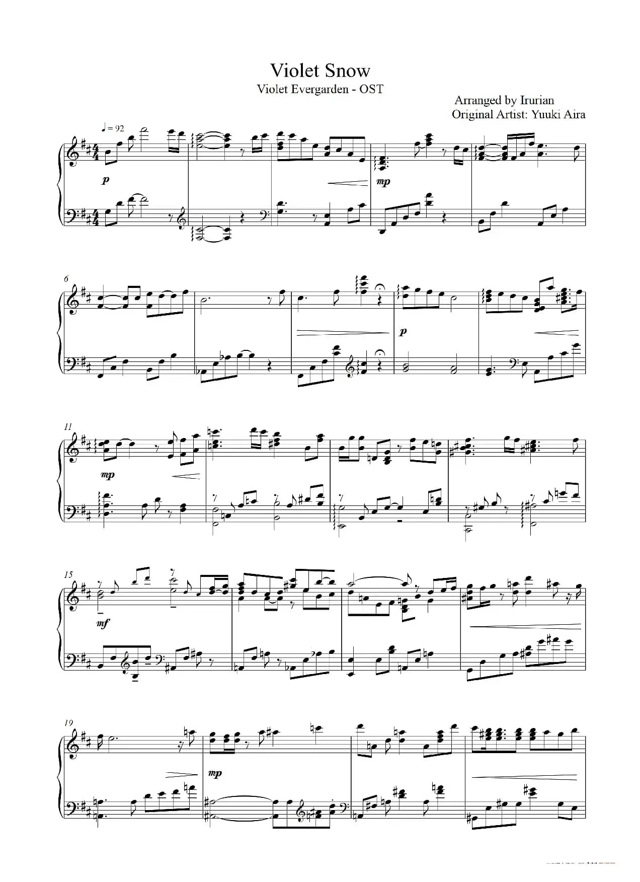 Violet Snow （Violet Evergarden - OST）