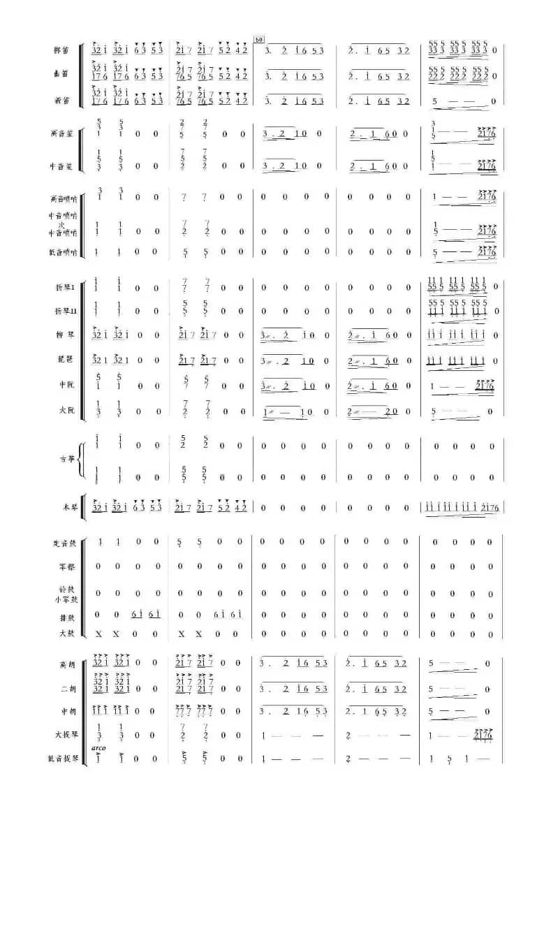 北京喜讯到边寨（总谱）