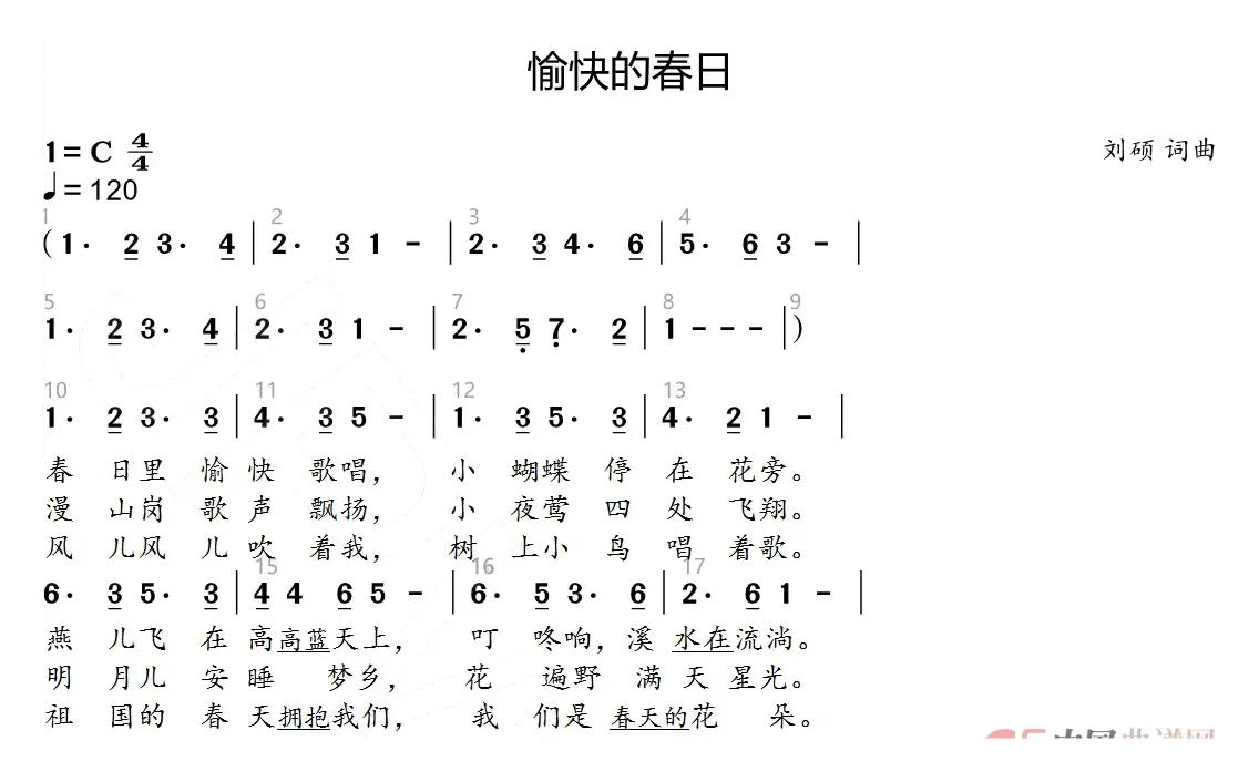 愉快的春日（原：春日里的童年）（儿歌）