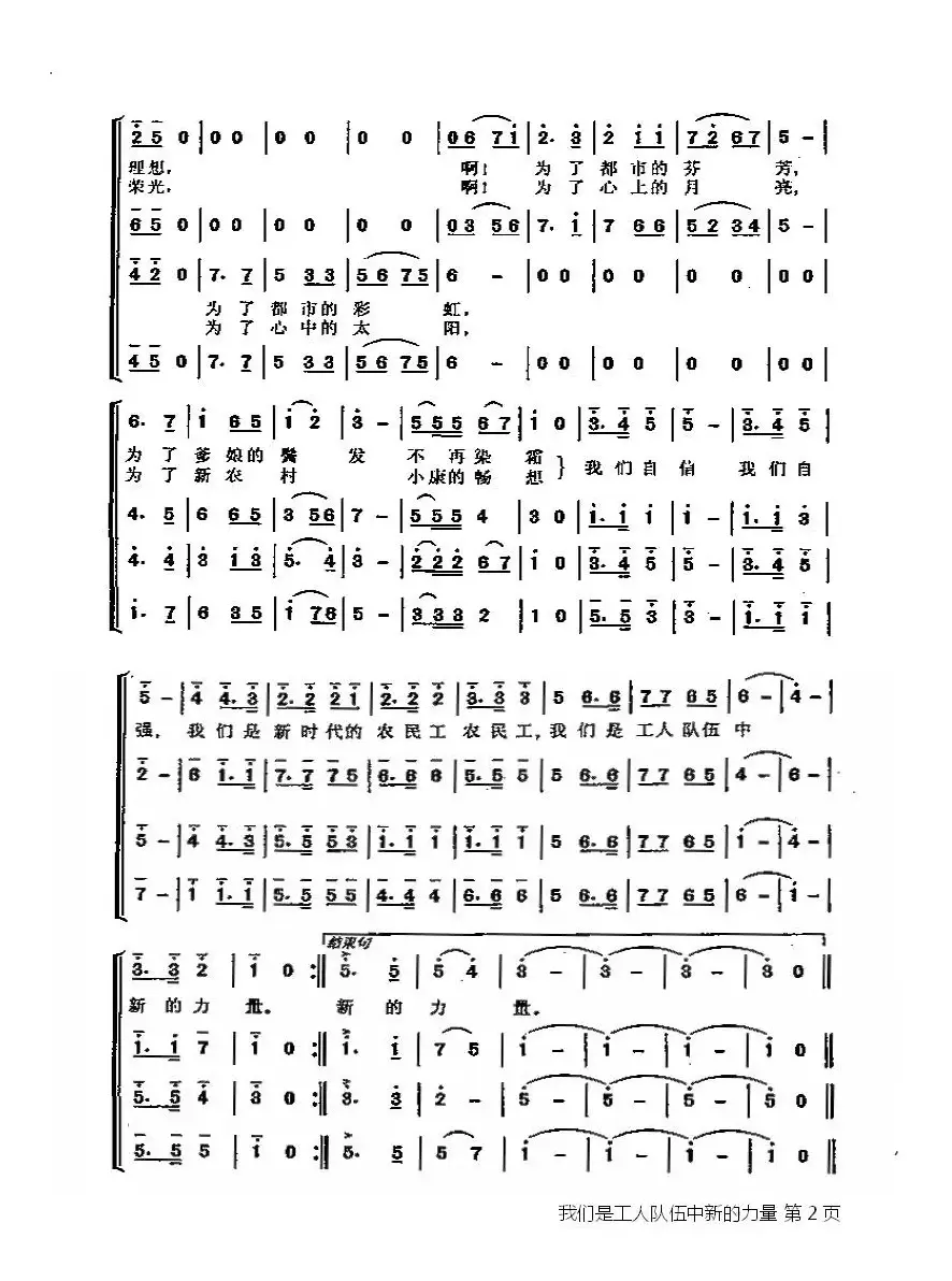我们是工人队伍中新的力量