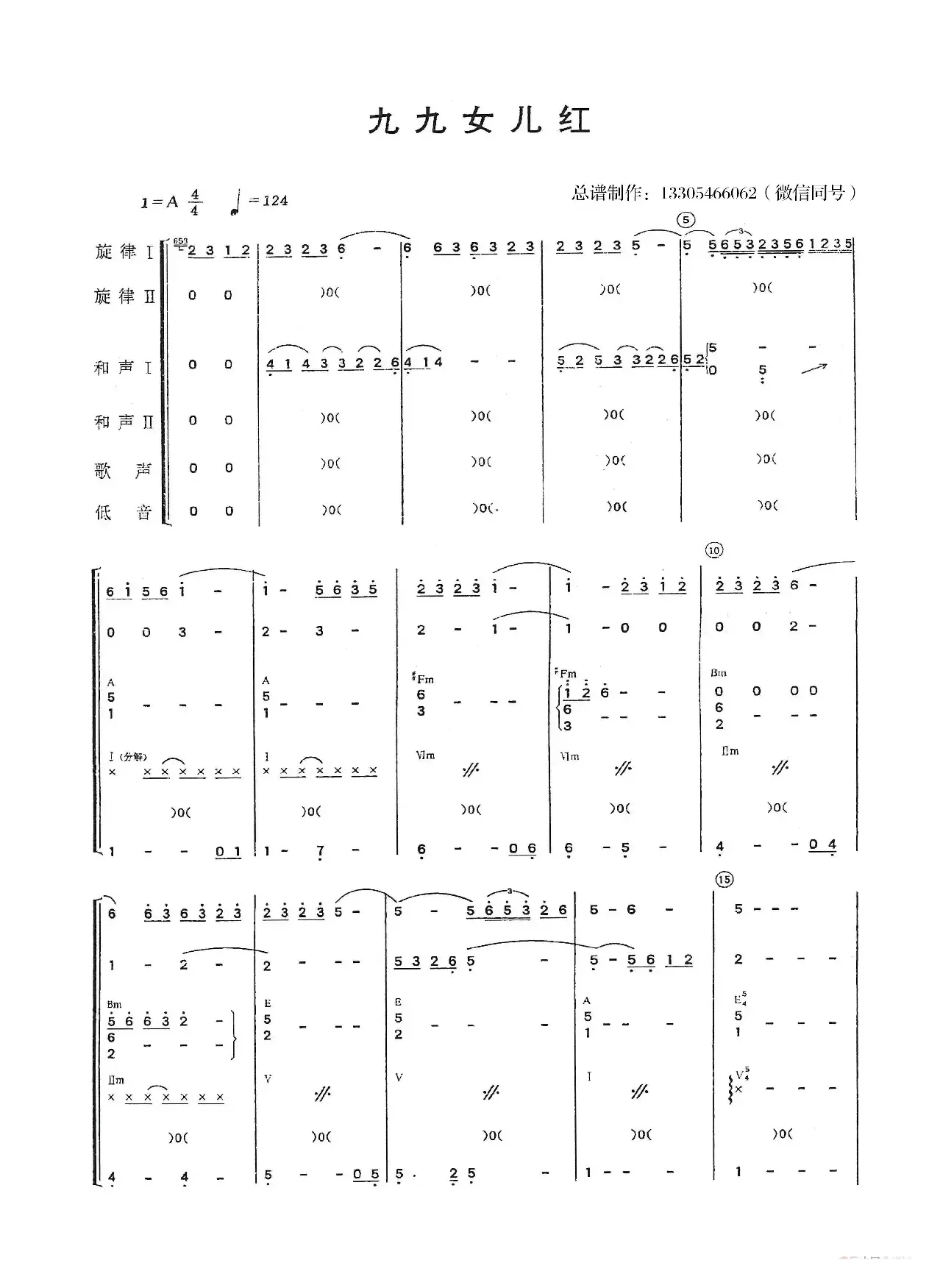九九女儿红（乐队总谱）