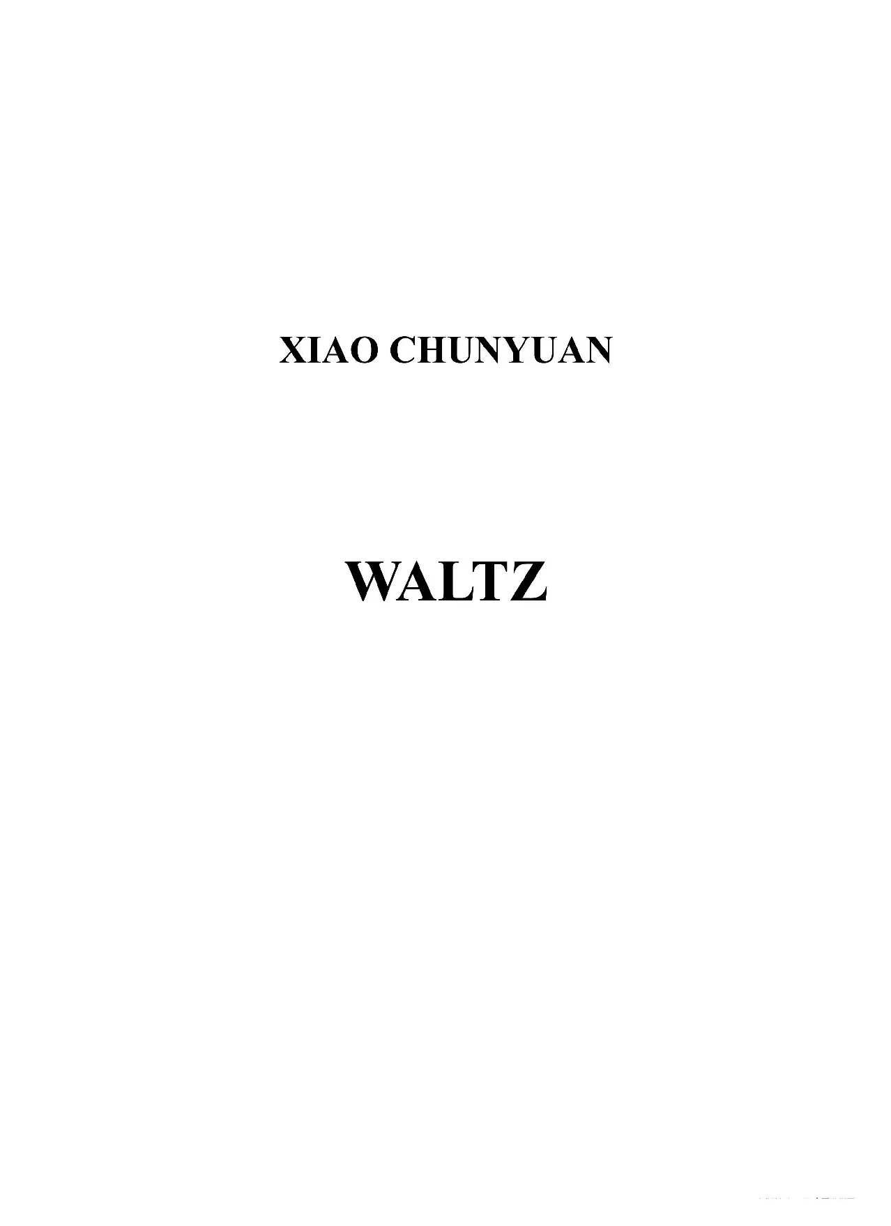 Waltz（钢琴独奏）