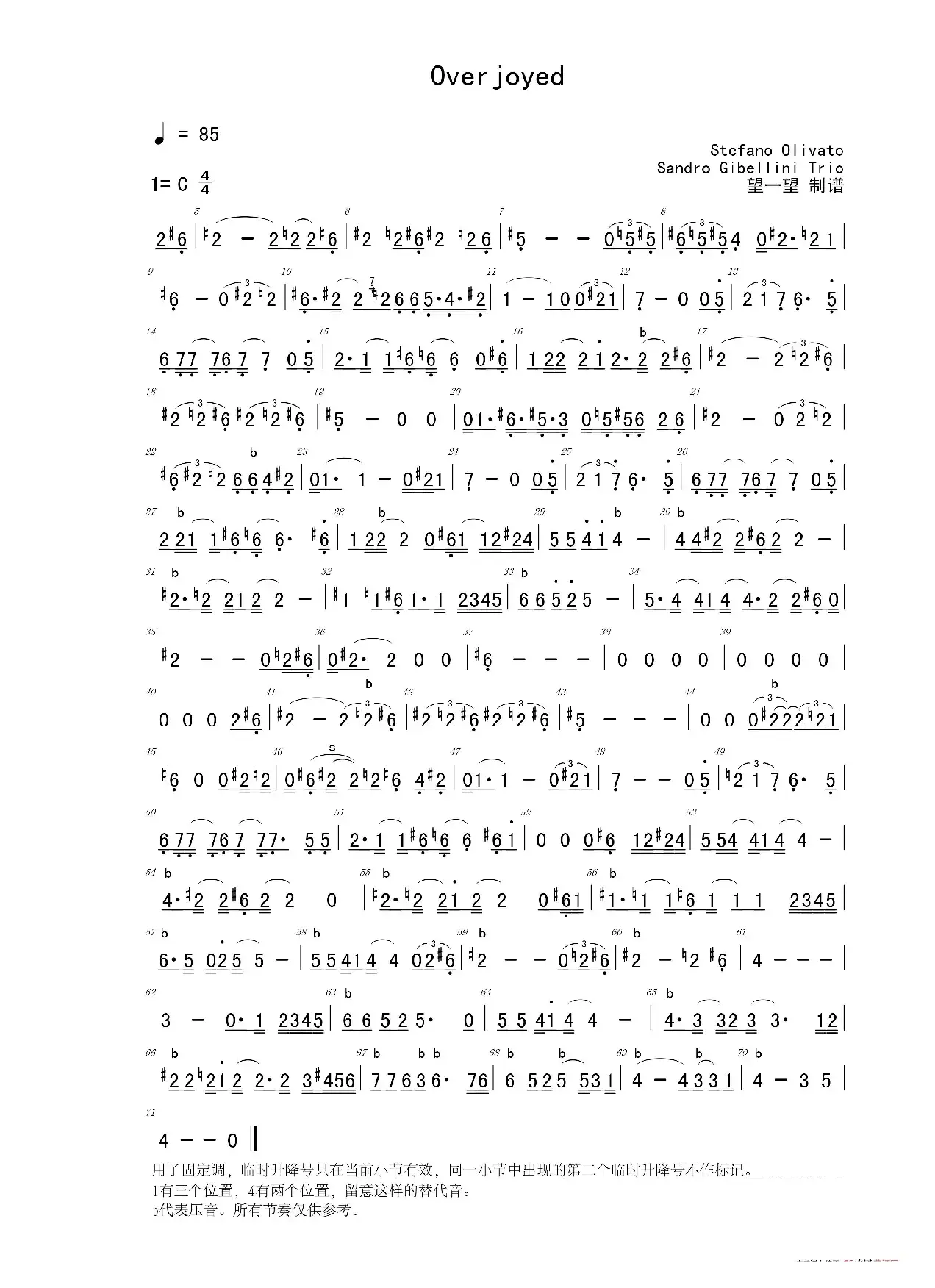 49-03-Overjoyed -C- 固定调（SMOOTH JAZZ - The Best of Harmonica）