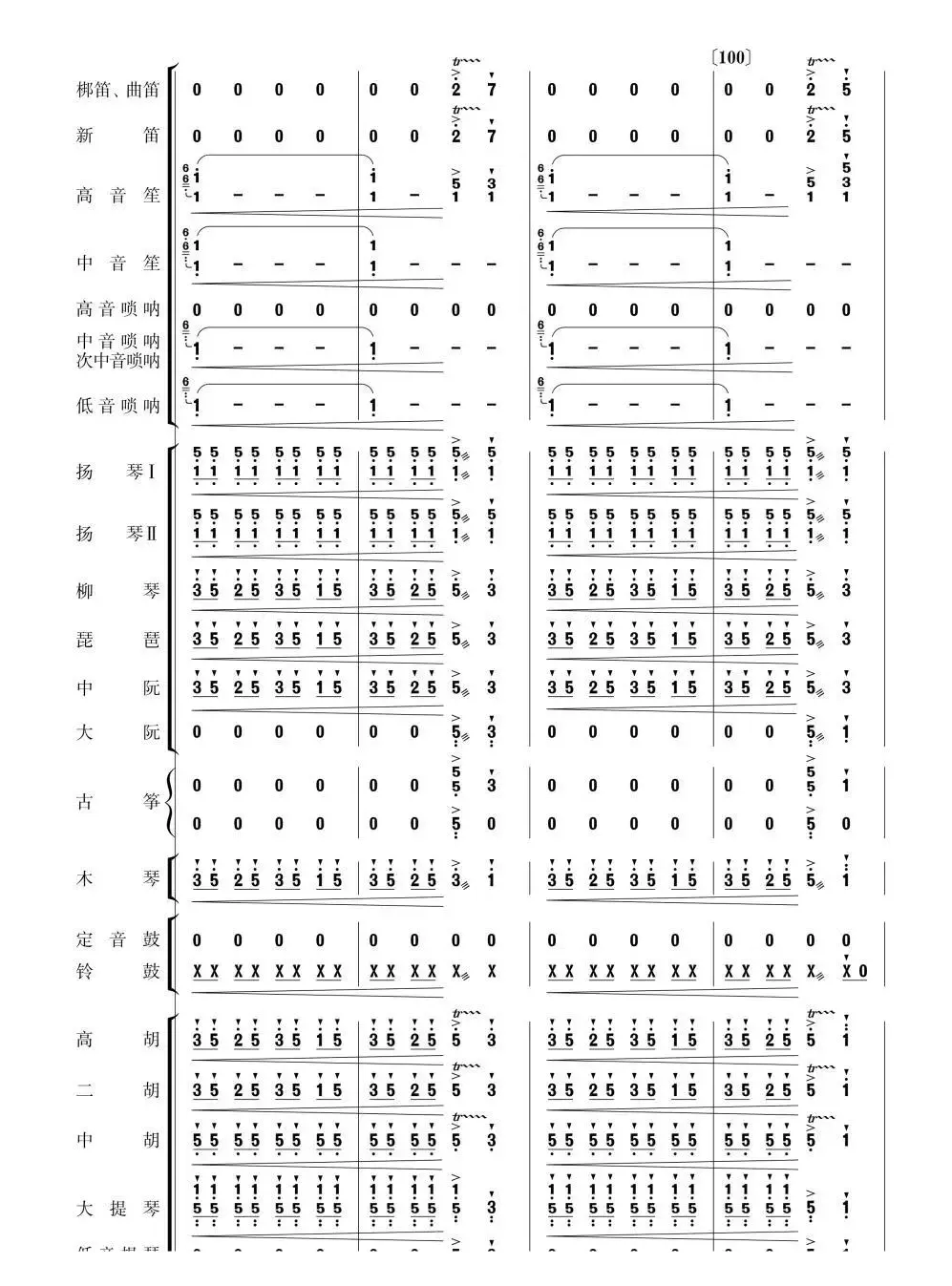 北京喜讯到边寨(民乐简谱总谱)21-30