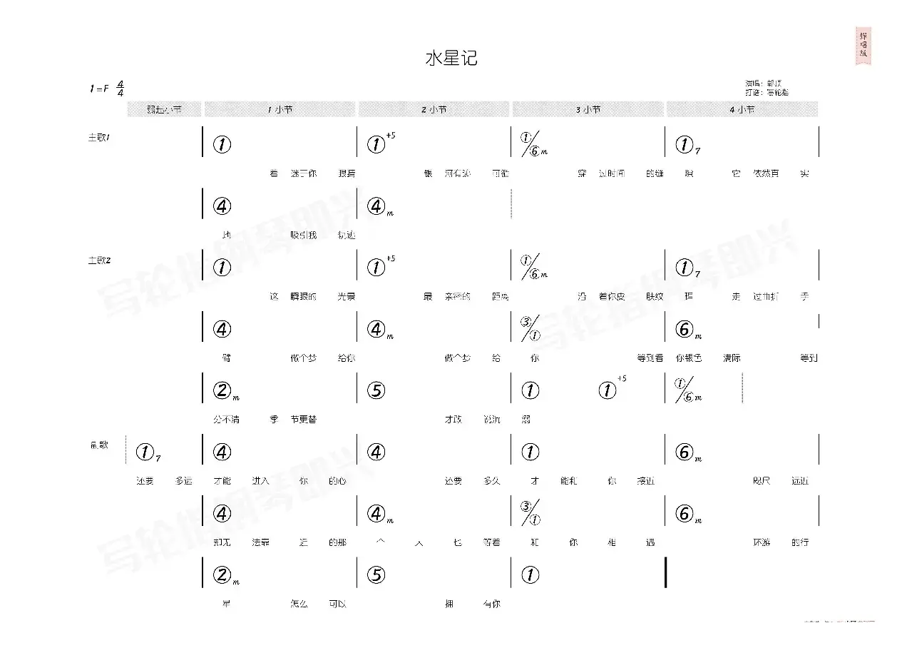 水星记（简和谱）