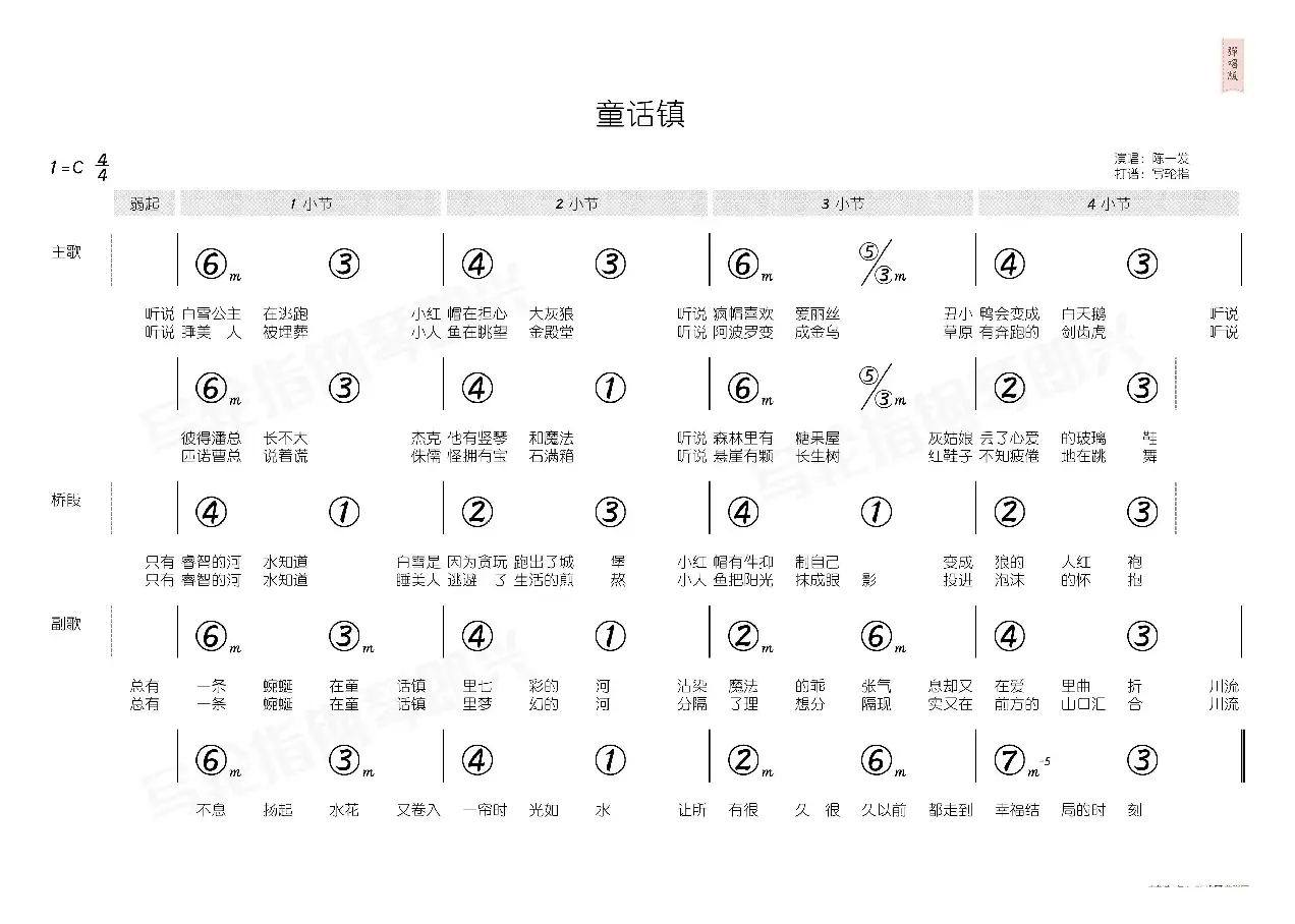 童话镇（简和谱）