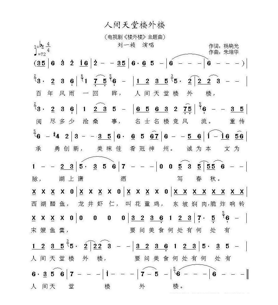 人间天堂楼外楼（(电视剧《楼外楼》主题曲)）