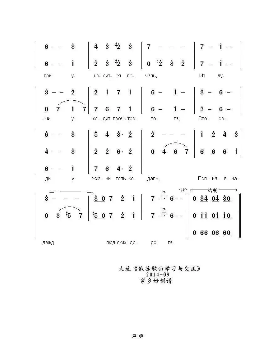 夜莺林Соловьиная Роща（中俄简谱）