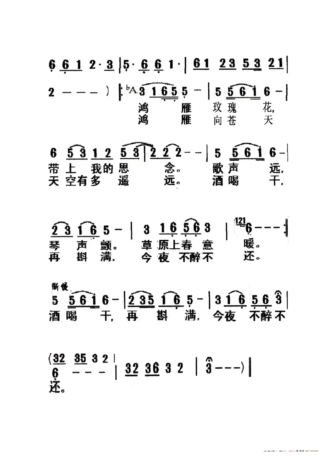 鸿雁（老人适用）