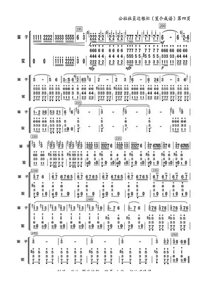 公社社员运粮忙（笙-合成谱）