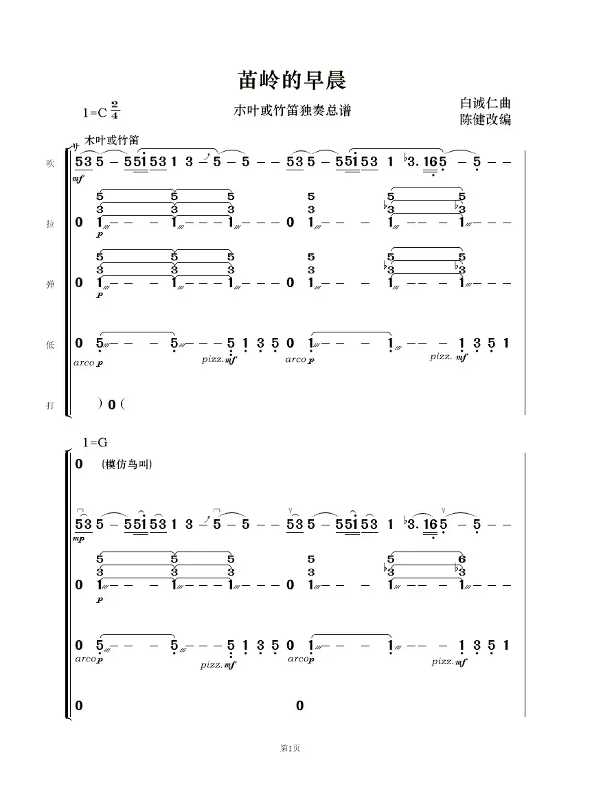 苗岭的早晨（民乐合奏）