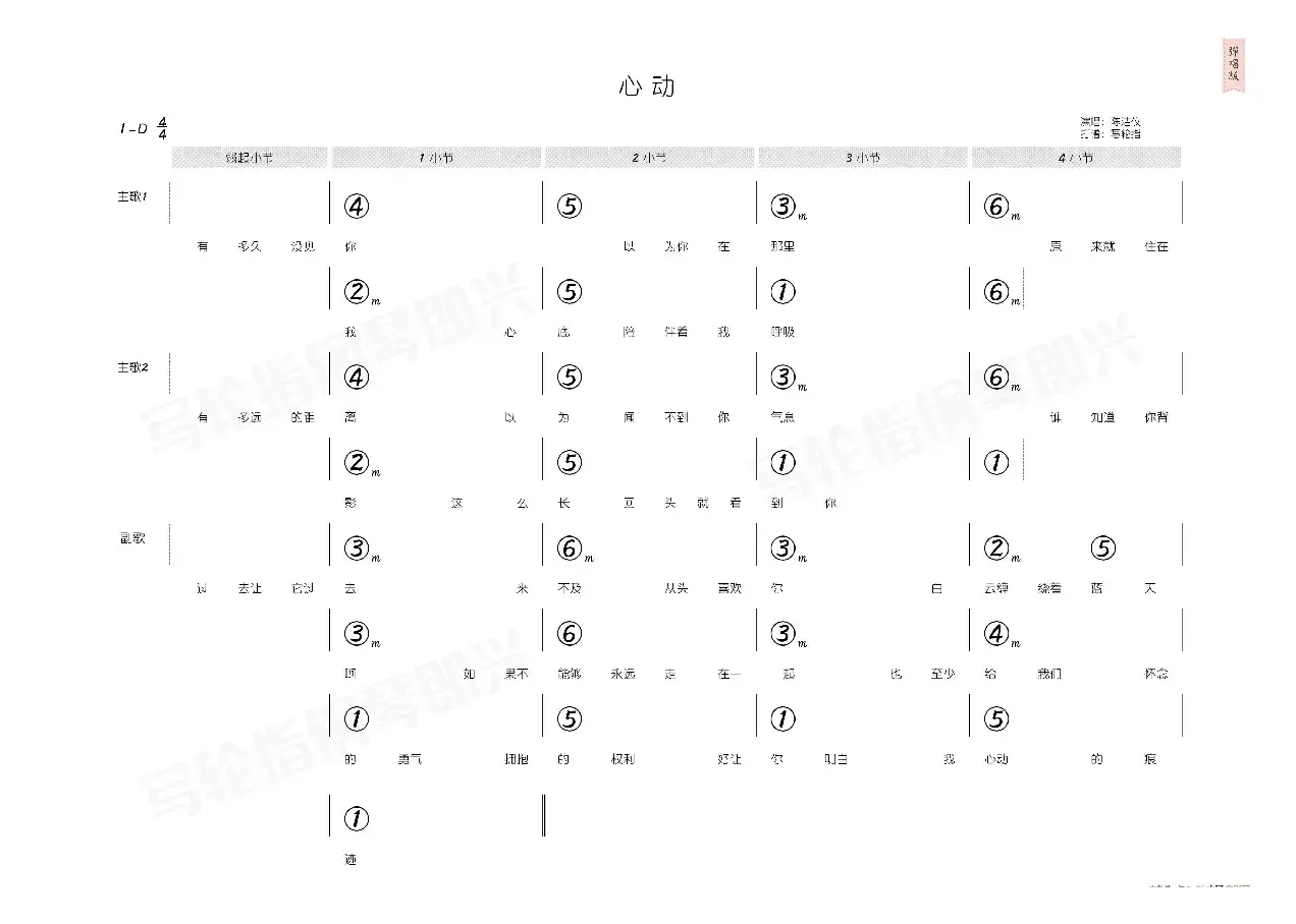 心动（简和谱）