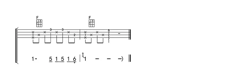 荷塘月色（ukulele四线谱）