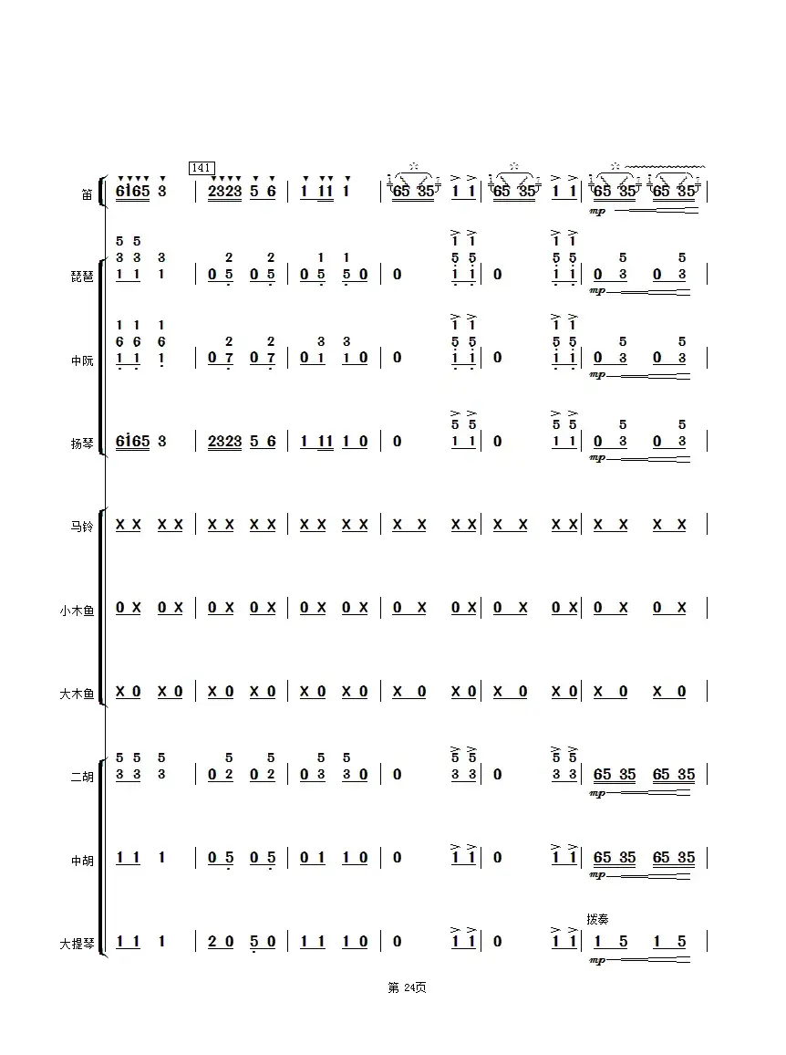 扬鞭催马运粮忙（乐队总谱）