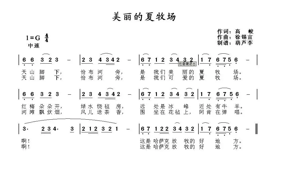 美丽的夏牧场