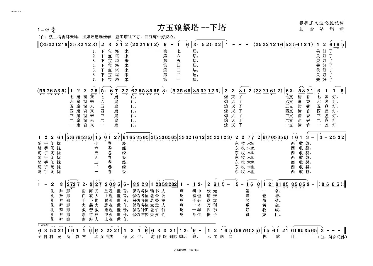 方玉娘祭塔（下塔）