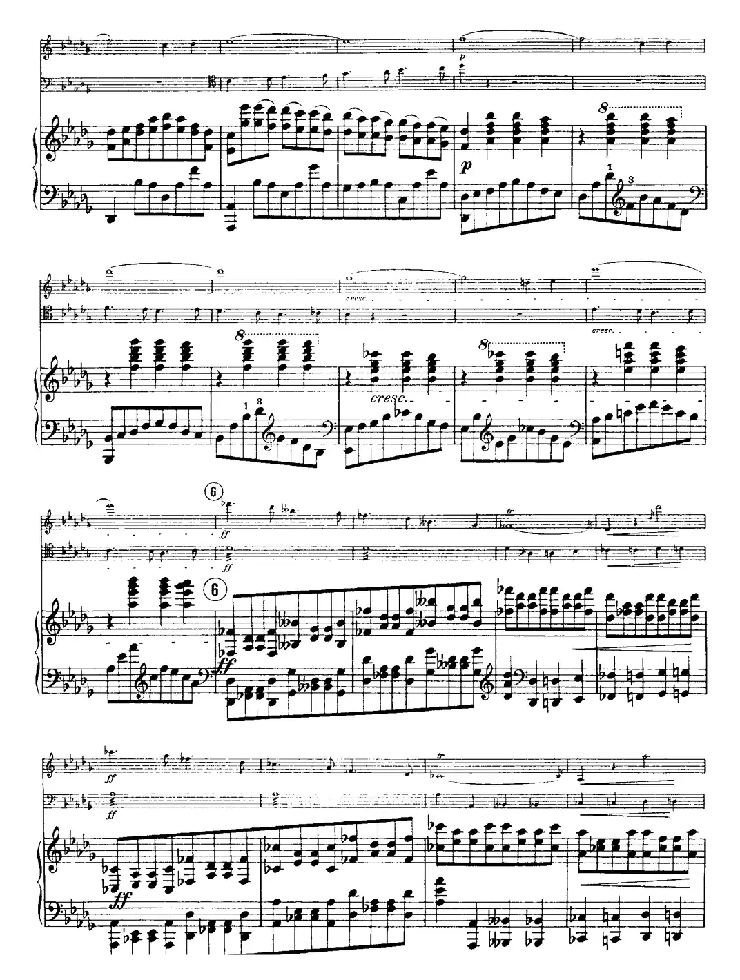 Franck《Piano Trio Op.1 No.1，F-sharp minor》（Ⅲ、小提琴+大提琴+钢琴伴奏）