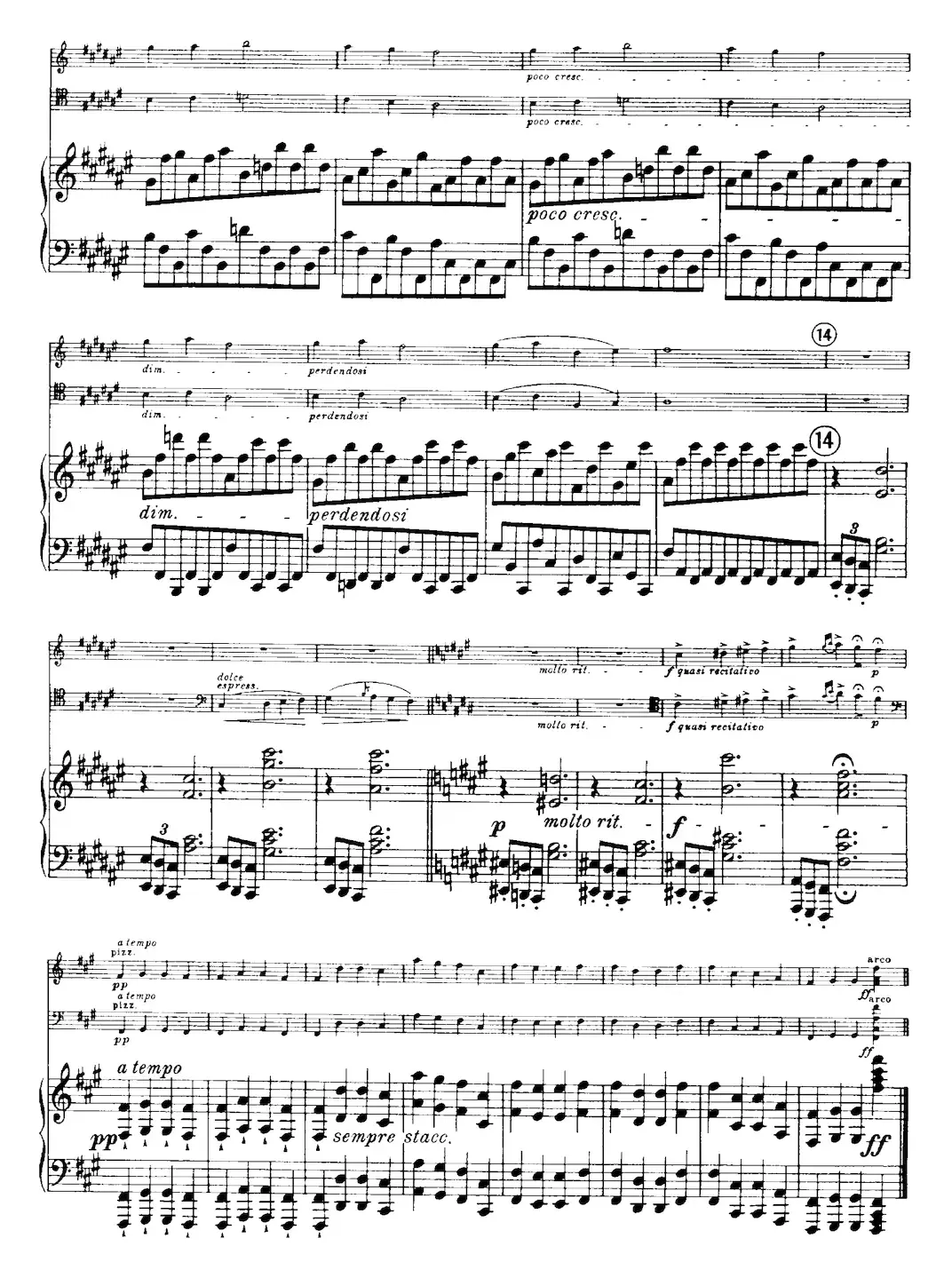 Franck《Piano Trio Op.1 No.1，F-sharp minor》（Ⅰ、小提琴+大提琴+钢琴伴奏）