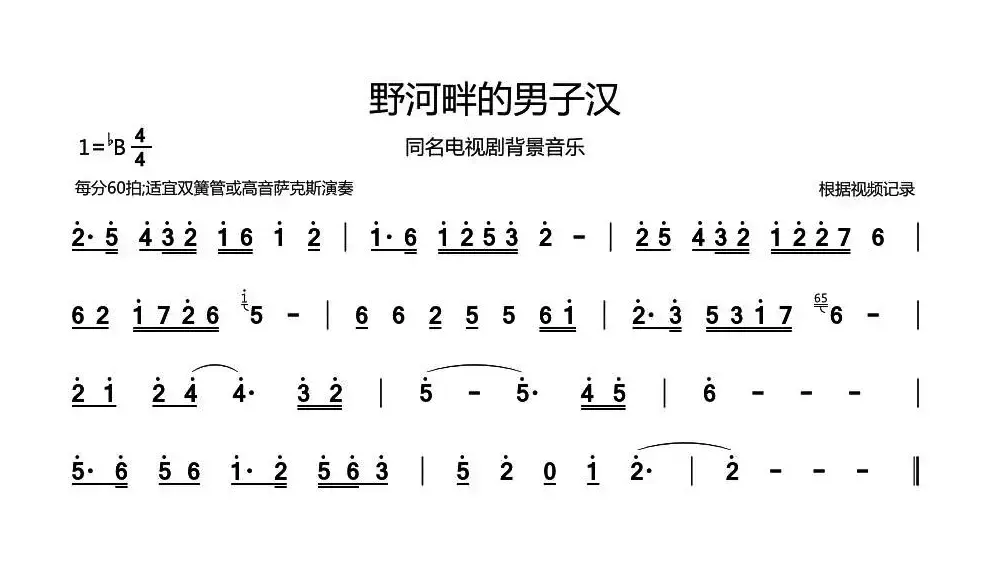 野河畔的男子汉（同名电视剧背景音乐）