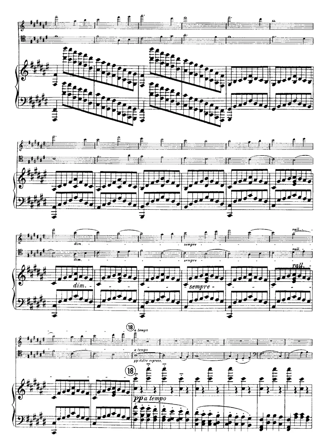 Franck《Piano Trio Op.1 No.1，F-sharp minor》（Ⅲ、小提琴+大提琴+钢琴伴奏）