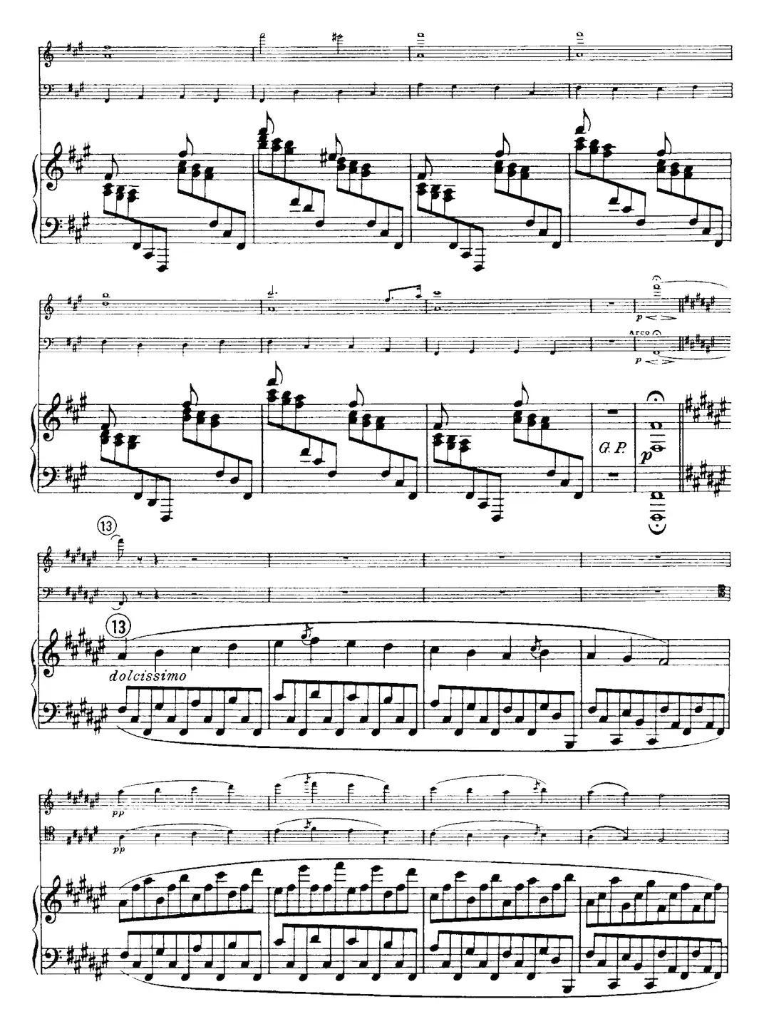 Franck《Piano Trio Op.1 No.1，F-sharp minor》（Ⅰ、小提琴+大提琴+钢琴伴奏）